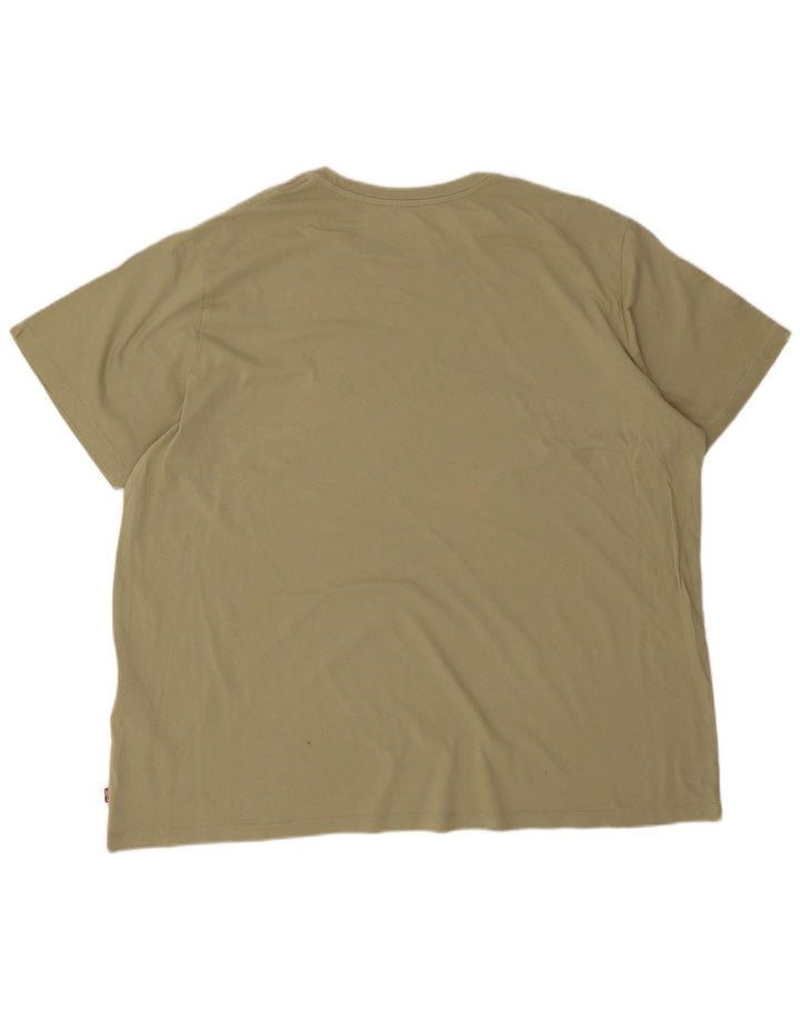 Levi's Herre grafisk T-shirt Top 2XL Khaki Bomuld