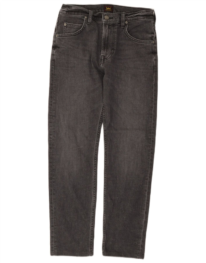 Lee Herre Rider Straight Jeans W28 L28 Grå Bomuld