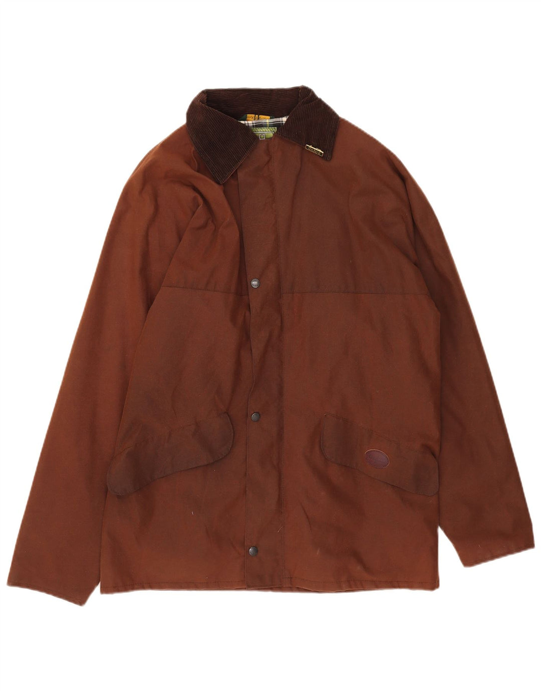 Oxford Herre vokset bomuldsjakke UK 38 Medium Brown