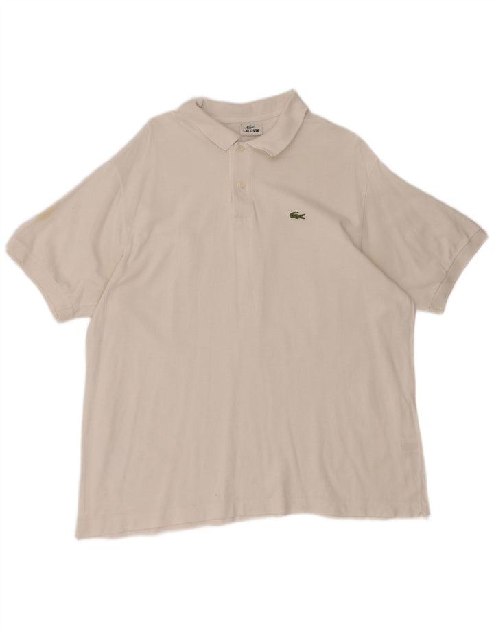 Lacoste Herre Polo Shirt Str. 7 2XL Hvid Bomuld