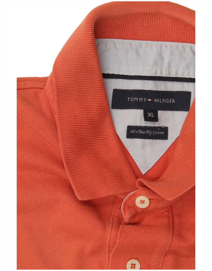 TOMMY HILFIGER Poloshirt til mænd XL Orange Bomuld