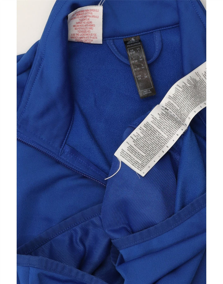 Adidas drenge grafisk træningsdragt topjakke 13-14 år blå polyester