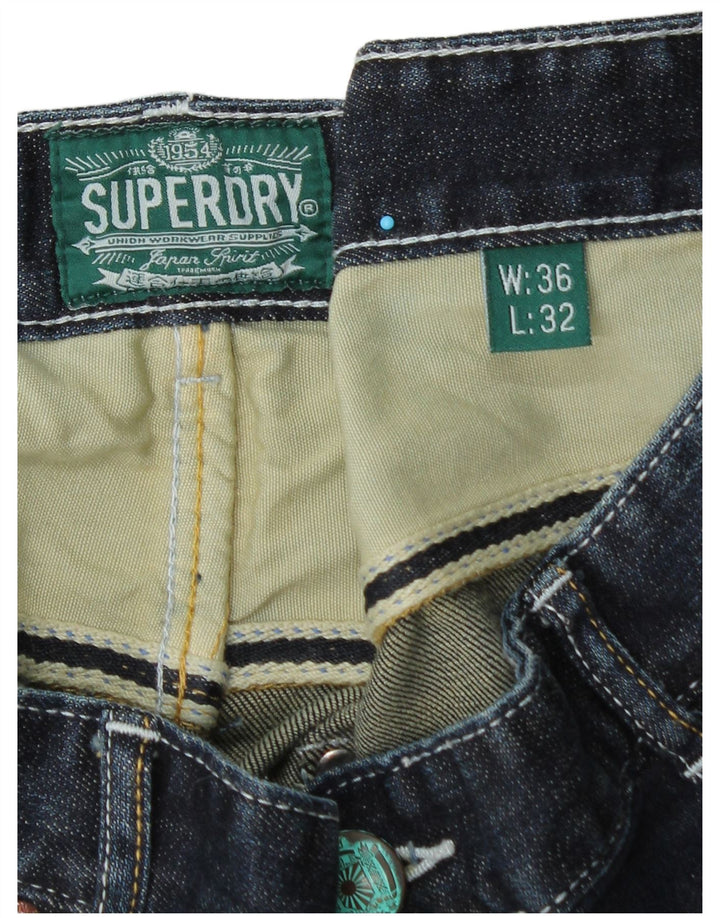 Superdry Straight Jeans til mænd W36 L32 blå bomuld