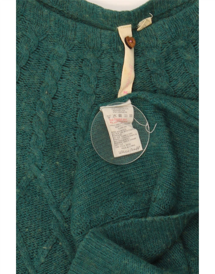 White Stuff Dame Jumper Dress UK 14 Medium Green Cotton