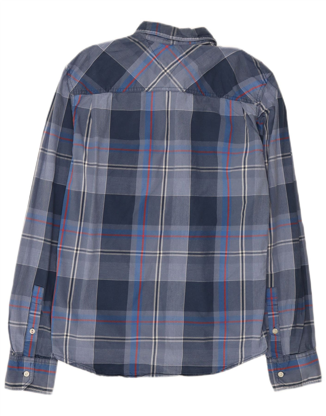 Tommy Hilfiger Herreskjorte Stor blå ternet bomuld
