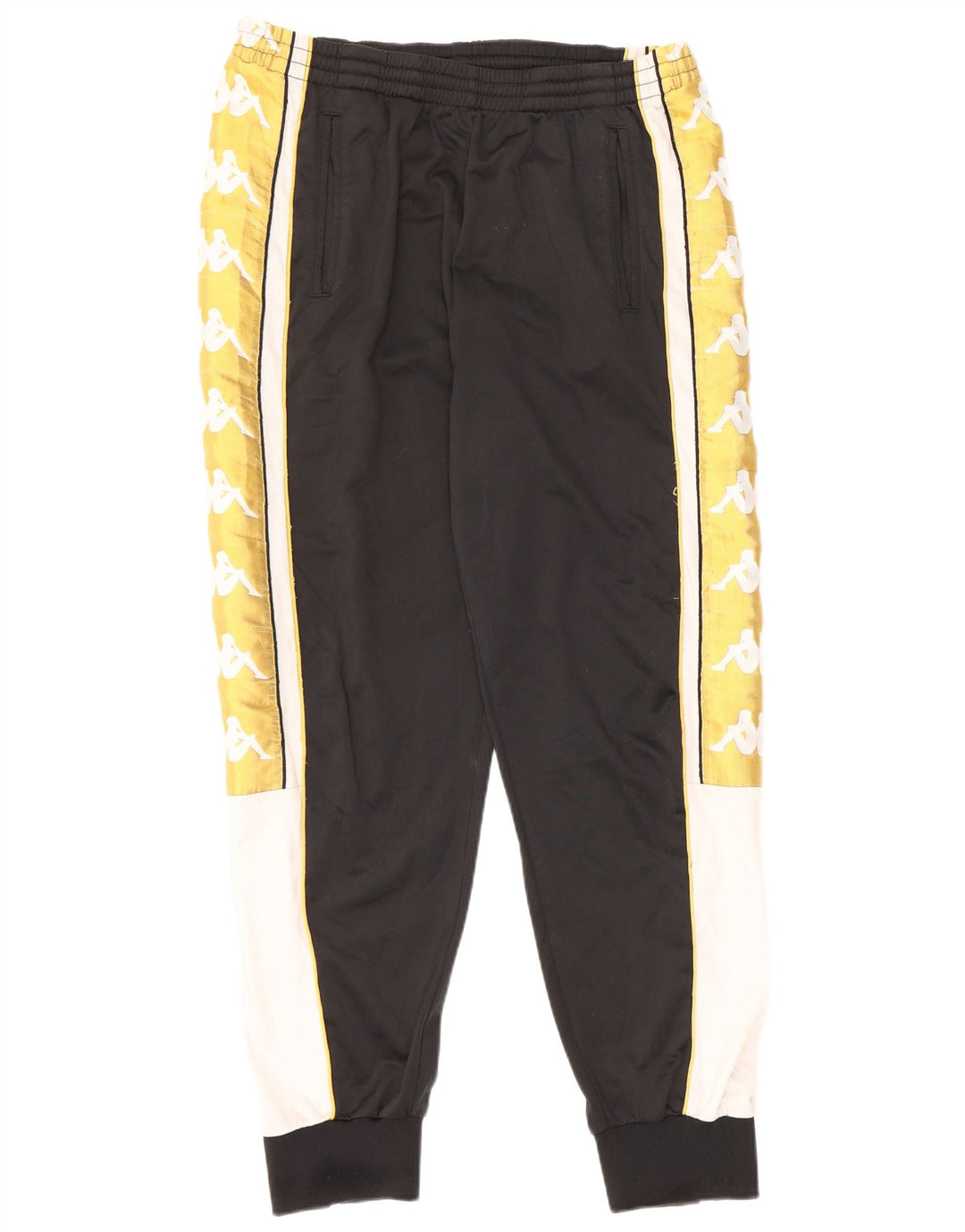 KAPPA Grafisk træningsdragt bukser til mænd Joggers Large Black Colourblock