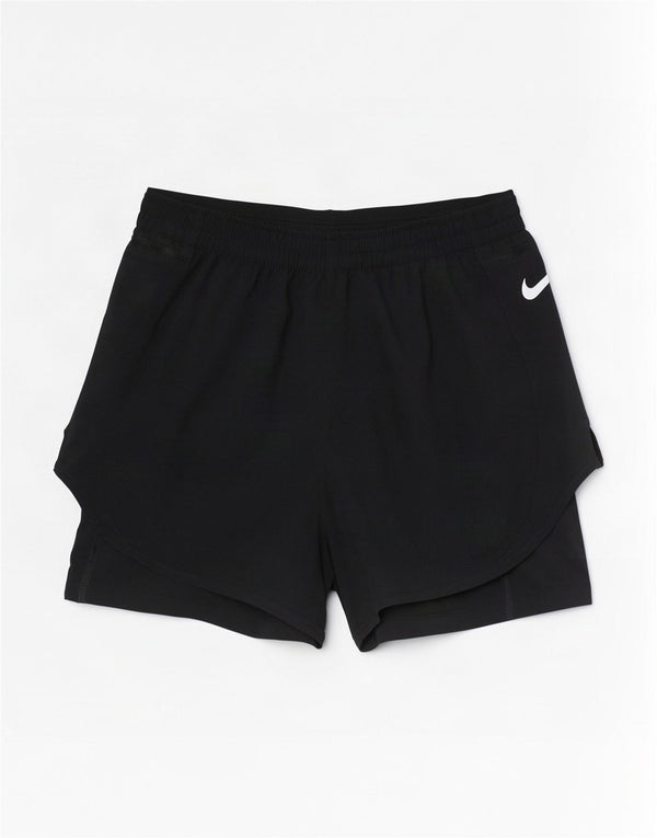 Nike Dame Dri Fit Sports Shorts UK 12 Medium Sort Polyester