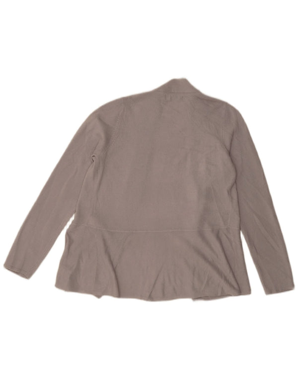 Marks & Spencer Womens Open Cardigan Sweater UK 10 Small Grå Akryl
