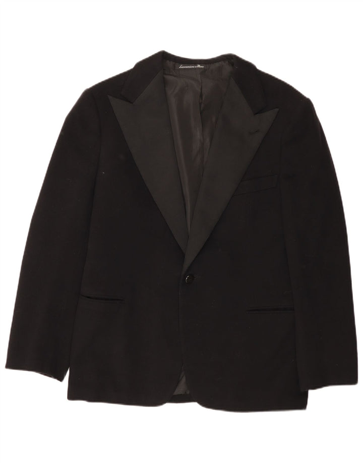 Vintage Herre 1 Knap Blazer Jacket UK 36 Small Black