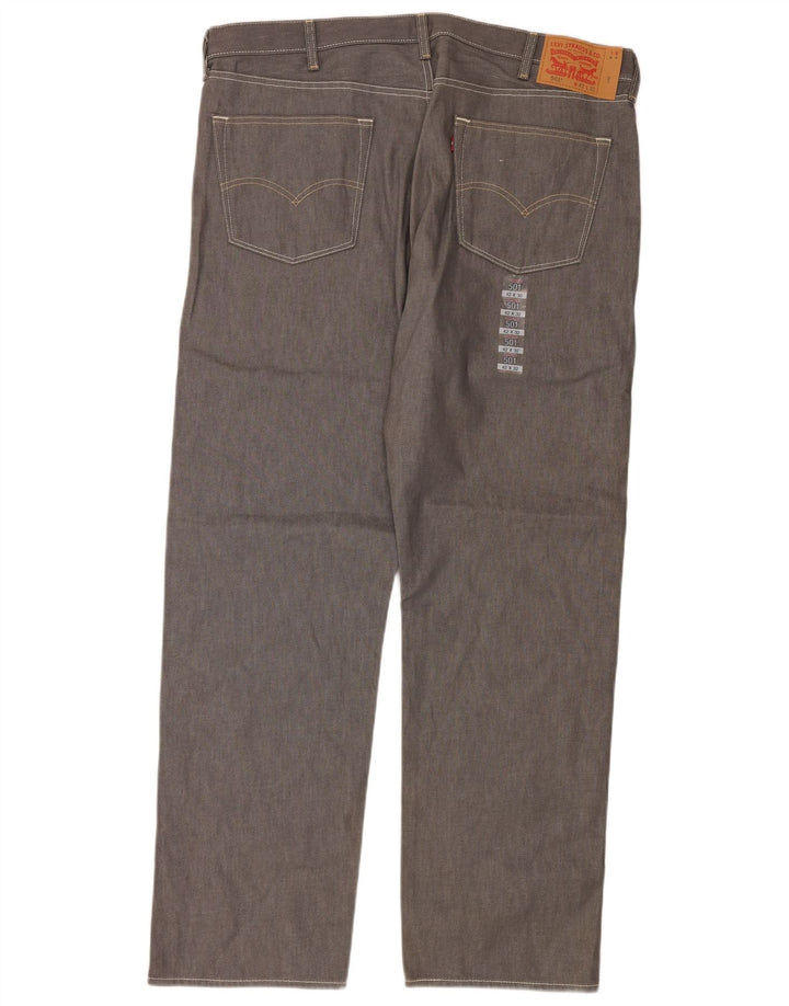 Levi's Herre 501 Straight Jeans W42 L32 Grå Bomuld