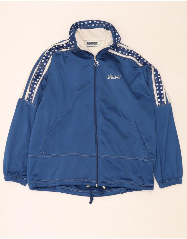DIADORA Oversized træningsdragt topjakke til kvinder UK 12 Medium Blue Floral