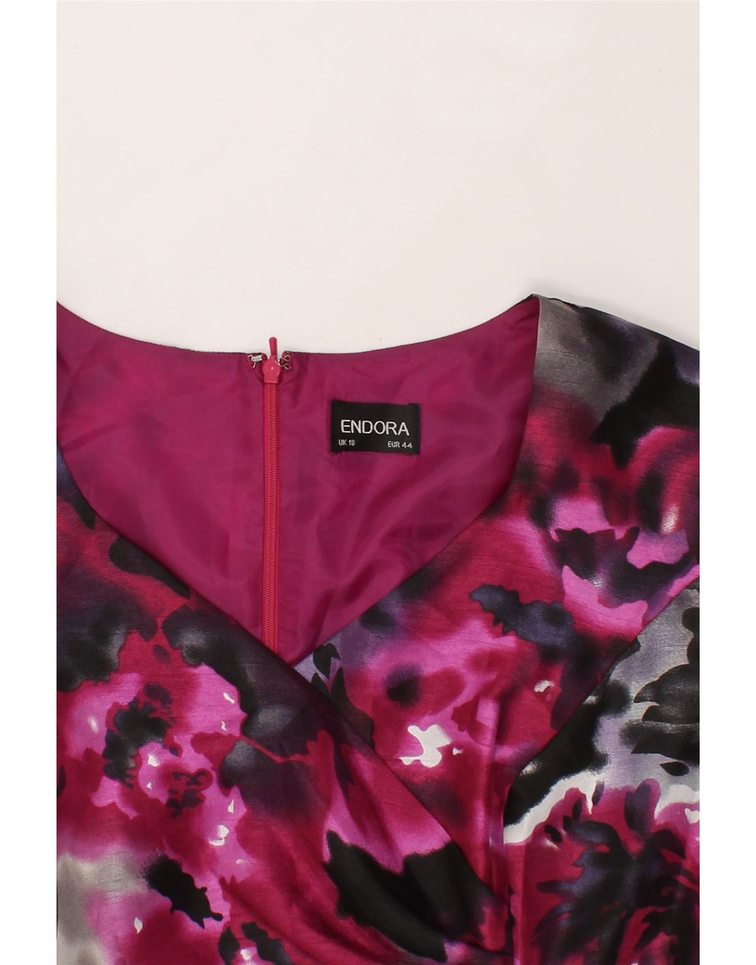 ENDORA Womens Abstract Pattern Sheath Dress UK 18 XL Pink Polyester Vintage Endora and Second-Hand Endora from Messina Hembry 