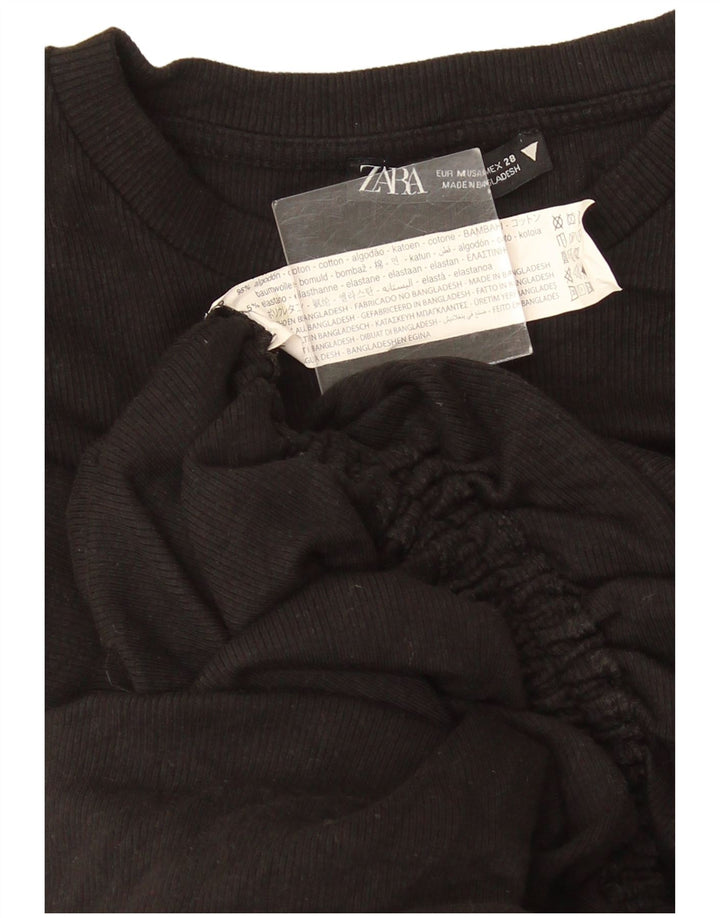 Zara Womens Bodycon Dress UK 12 Medium Black Bomuld