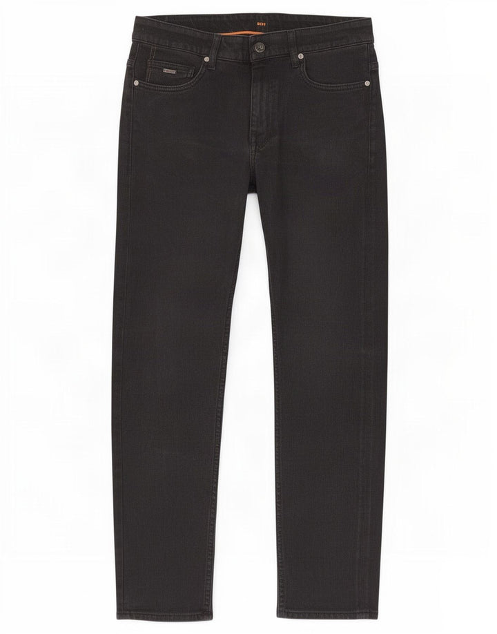 Hugo Boss Herre Slim Jeans W32 L30 Sort Bomuld