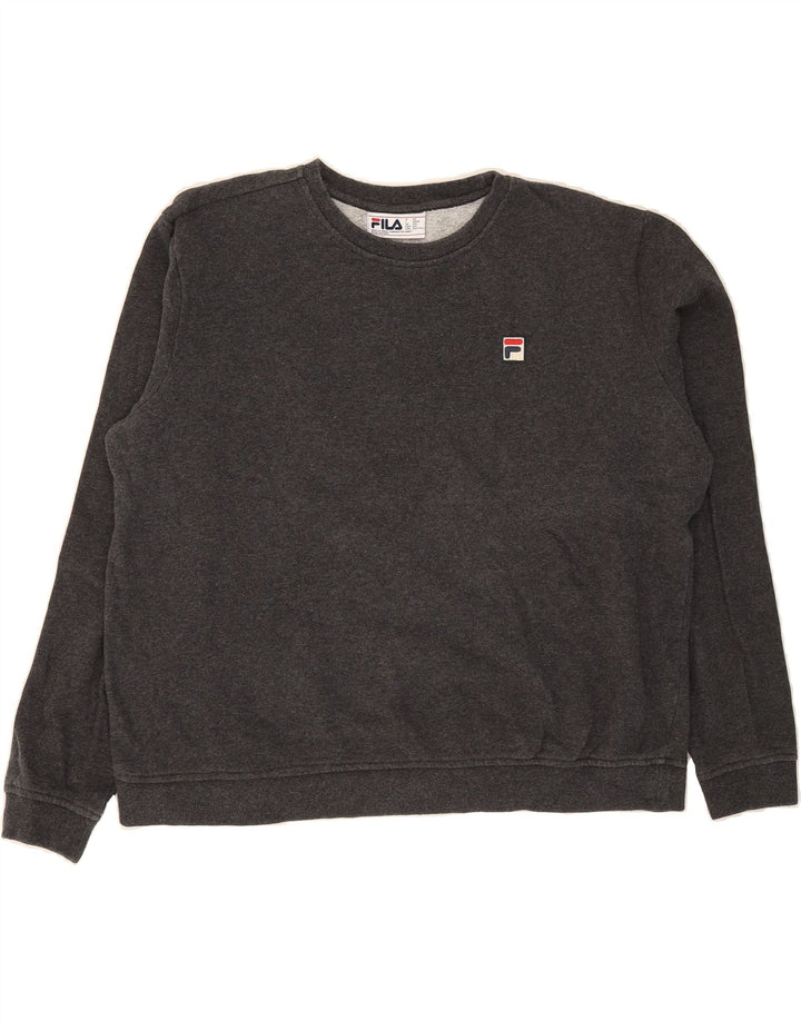 FILA Womens Oversized Sweatshirt Jumper UK 20 2XL Grey Cotton Vintage Fila and Second-Hand Fila from Messina Hembry 
