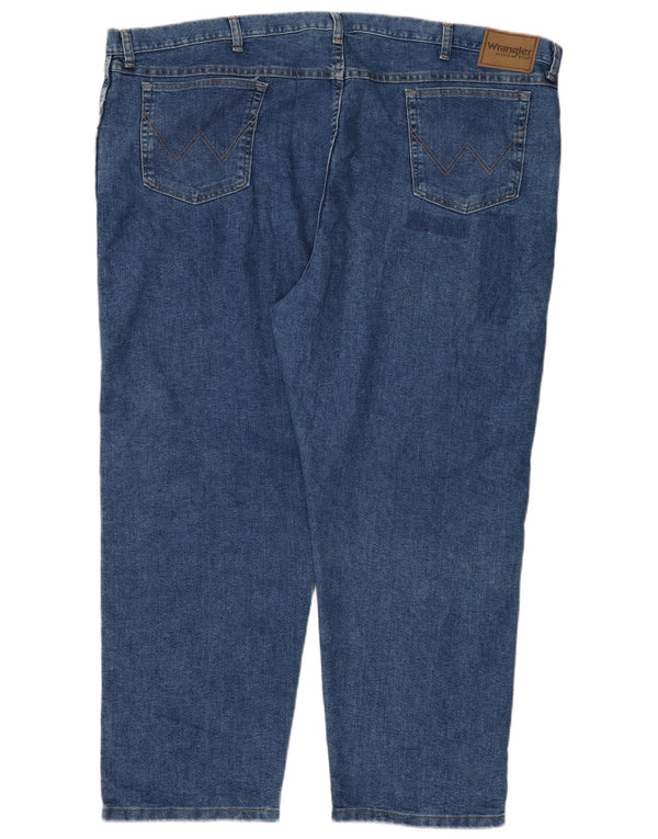 WRANGLER Straight jeans til mænd W50 L28 blå bomuld