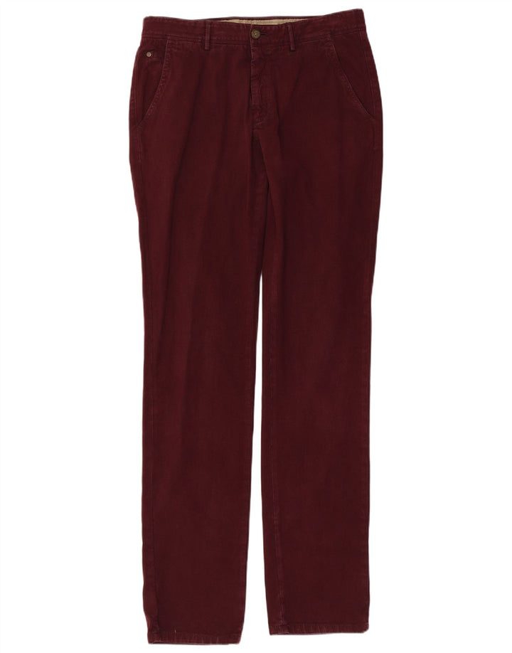MASSIMO DUTTI Herre Slim Chino Bukser EU 40 Medium W31 L33 Burgundy
