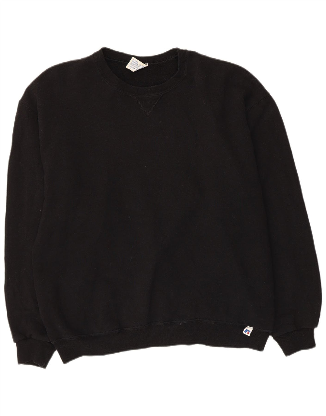 Russell Athletic Dame Sweatshirt Jumper UK 16 Stor Sort Bomuld