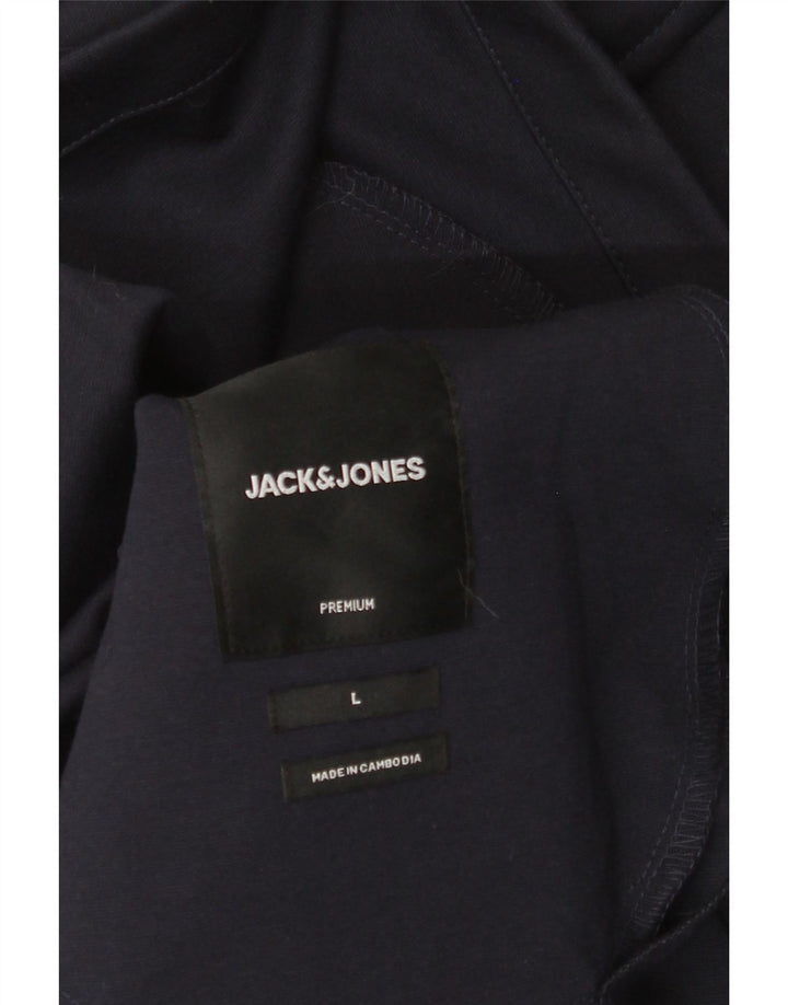 Jack & Jones Herre Bomber Jacket UK 40 Large Navy Blue Polyester