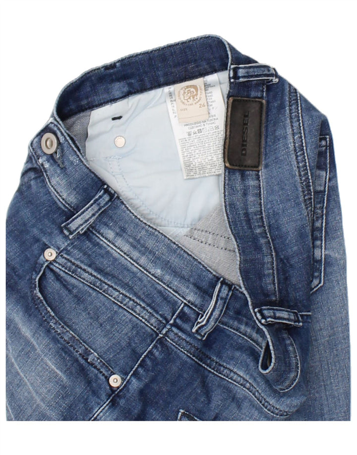 DIESEL Womens Distressed Slim Jeans W26 L27 Blue Cotton Vintage Diesel and Second-Hand Diesel from Messina Hembry 
