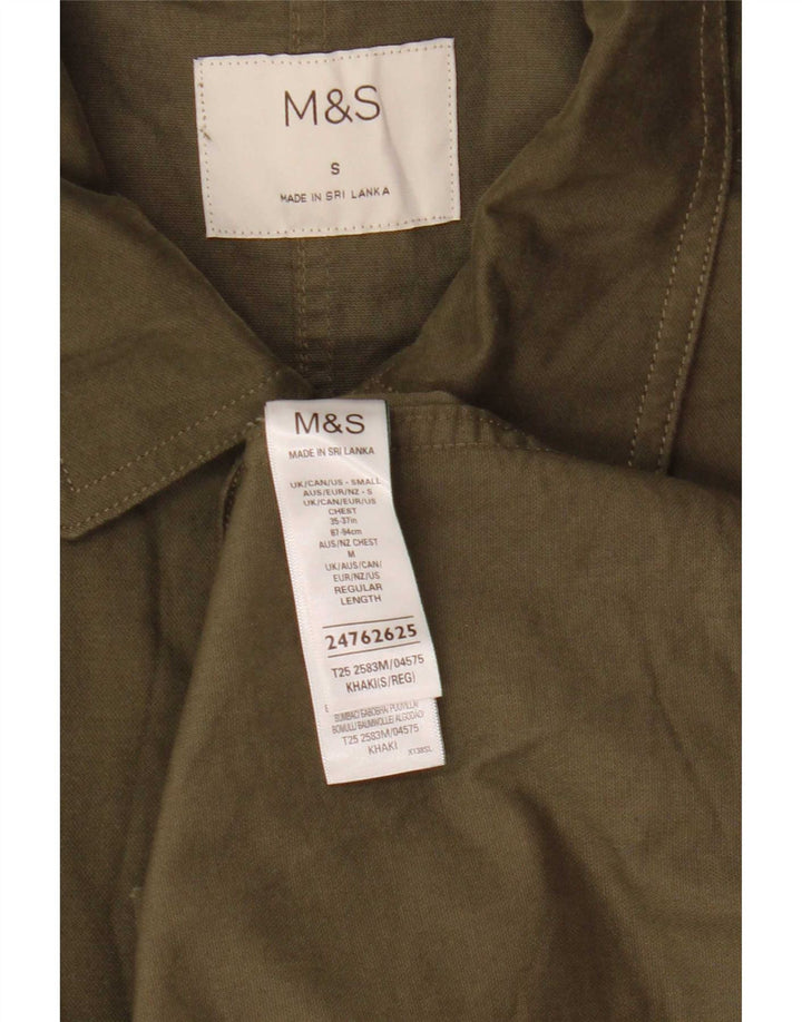 Marks & Spencer Herre Overshirt Skjorte Lille Khaki Bomuld