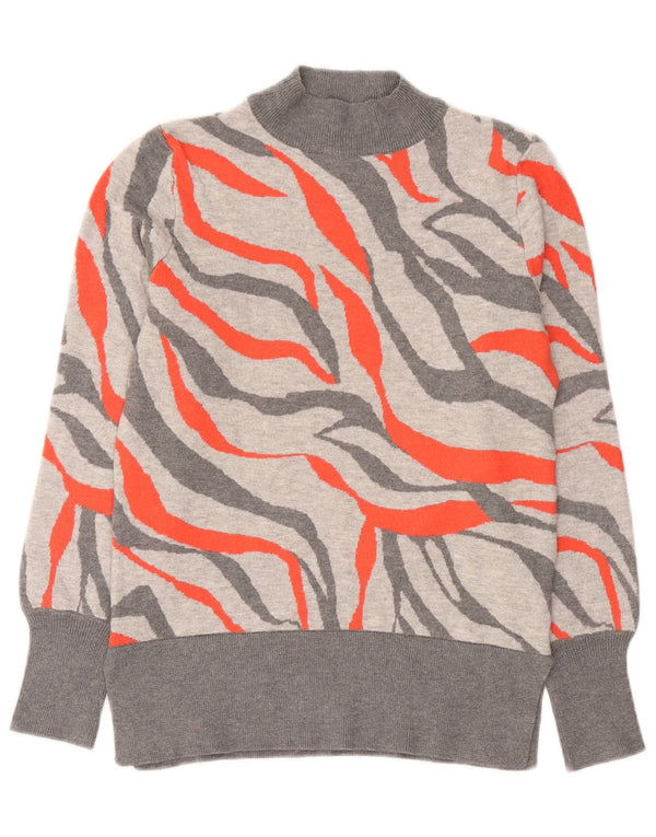 Marks & Spencer Dame Turtle Neck Jumper Sweater UK 10 Small Grey