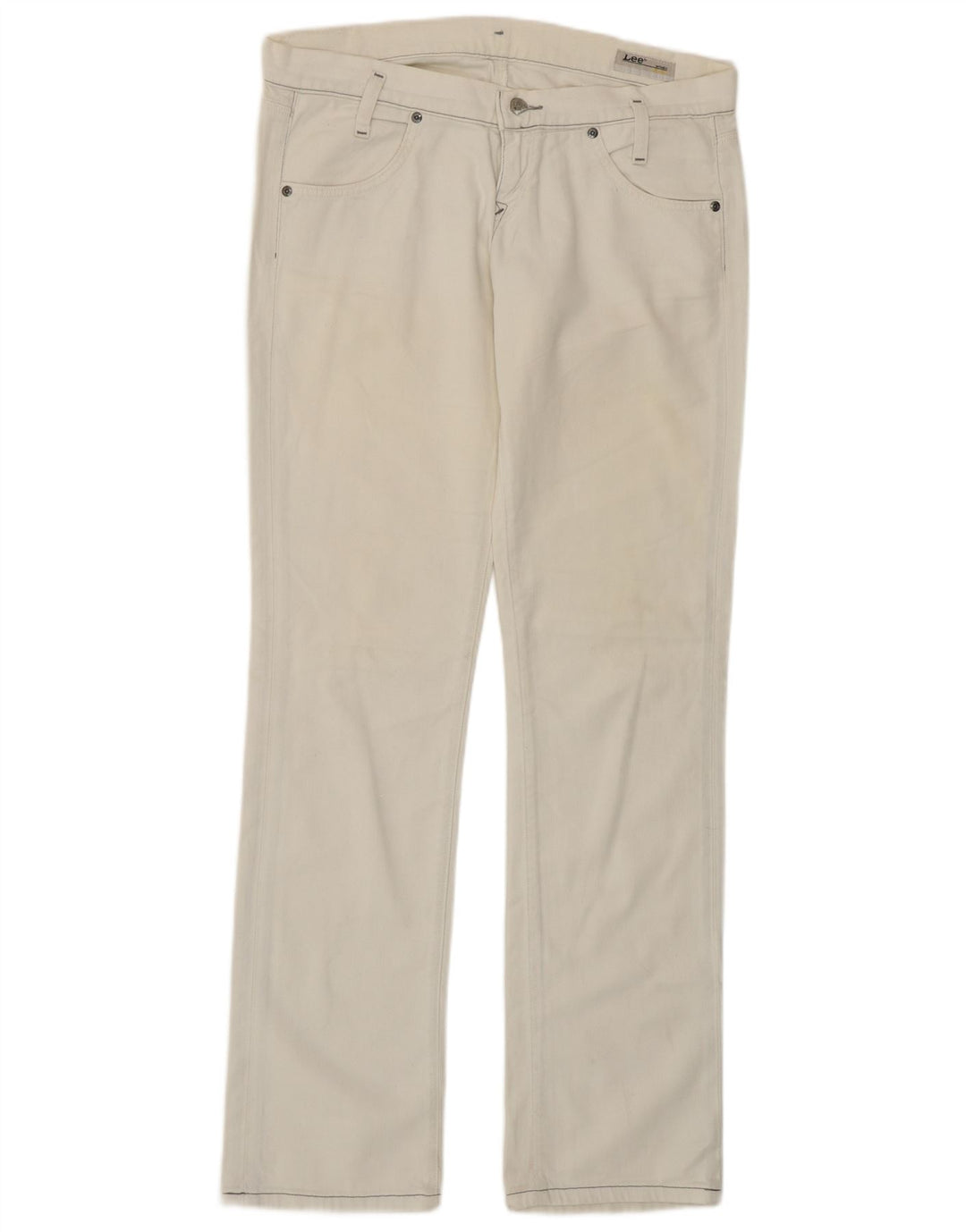 Lee Kvinder Lynn Slim Jeans W29 L33 Hvid Bomuld