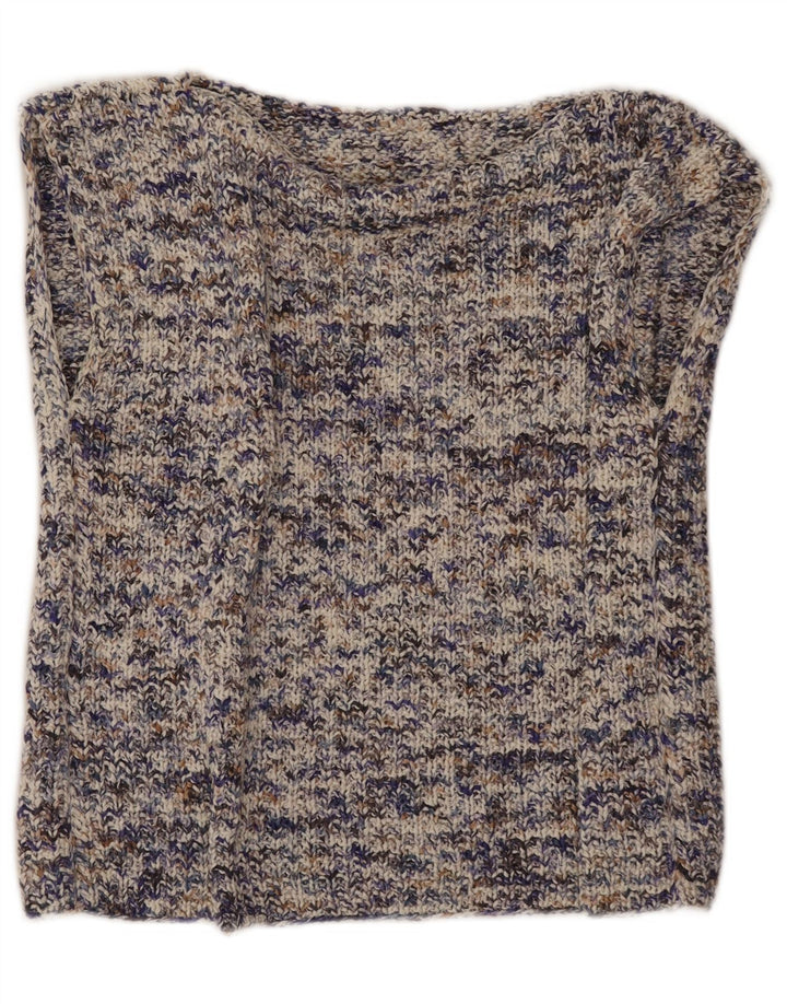 Vintage Dame Vest Tank Top UK 14 Large Multicolored Flecked