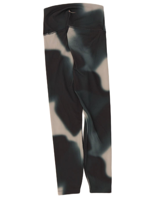 Nike Dame Dri Fit Leggings UK 10 Small Black Tie Dye