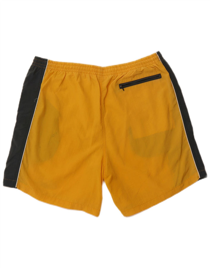 RUSSELL ATHLETIC Herre svømmeshorts XL Gul Colourblock Nylon
