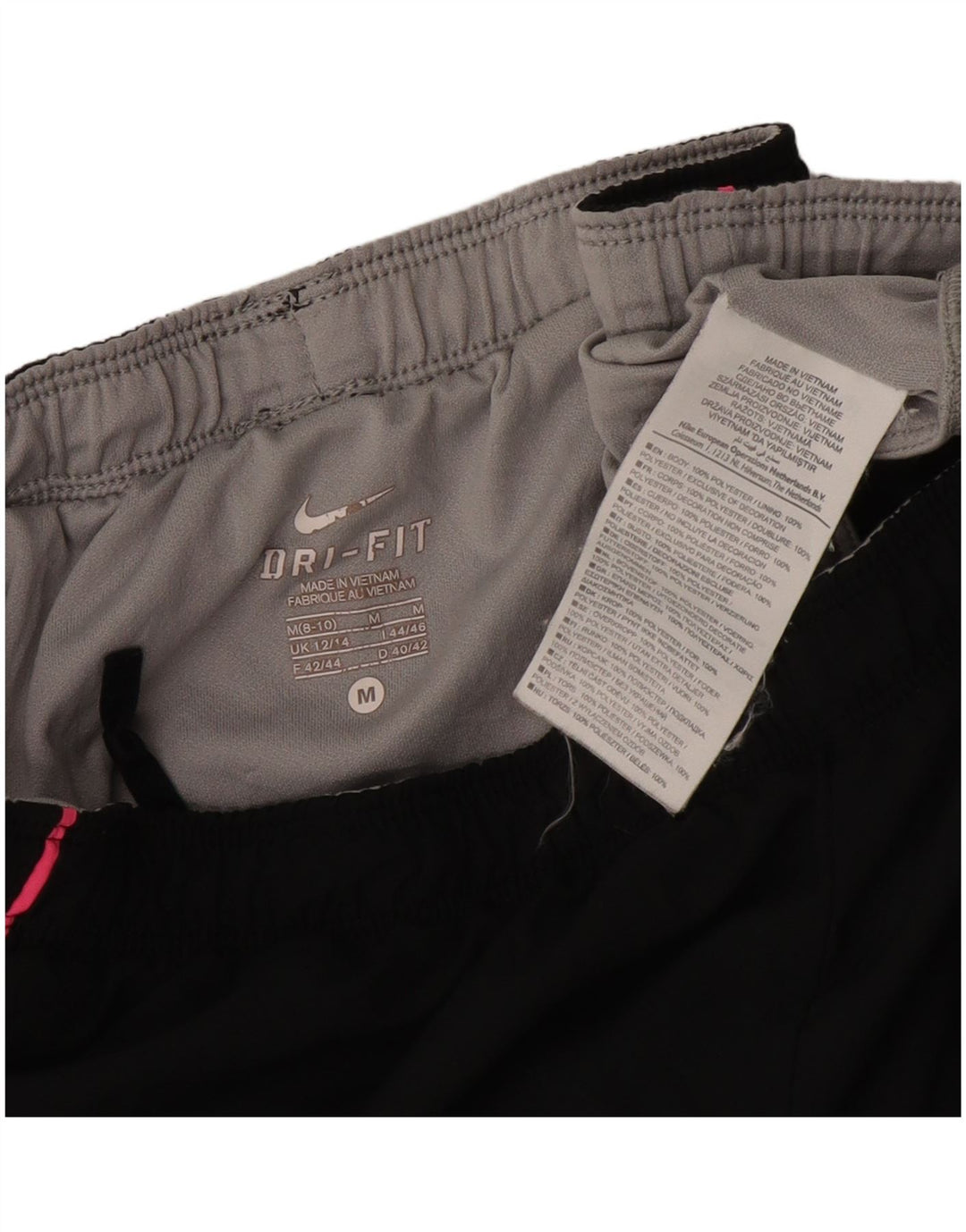 Nike Dame Dri Fit sportsshorts UK 12/14 Medium Black Polyester