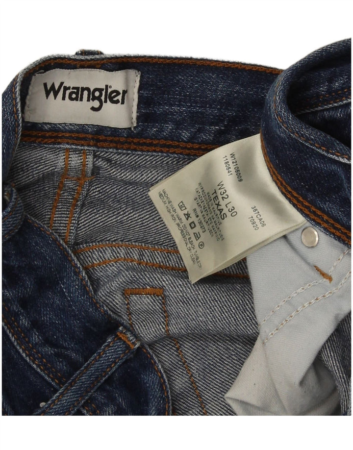 Wrangler Straight Jeans til mænd W32 L30 blå bomuld