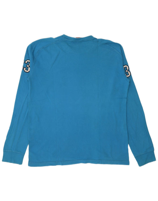 Levi's Mens Graphic Top Long Sleeve Large Blue Colourblock Cotton