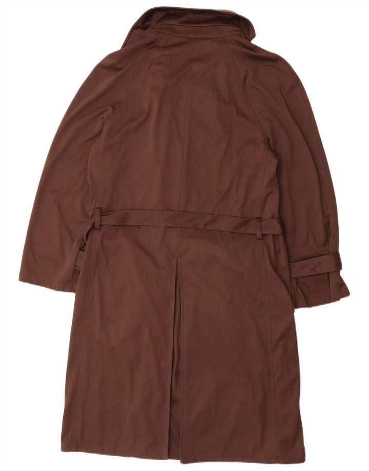 BENETTON Trench Coat til kvinder UK 14 Medium Brun Polyester