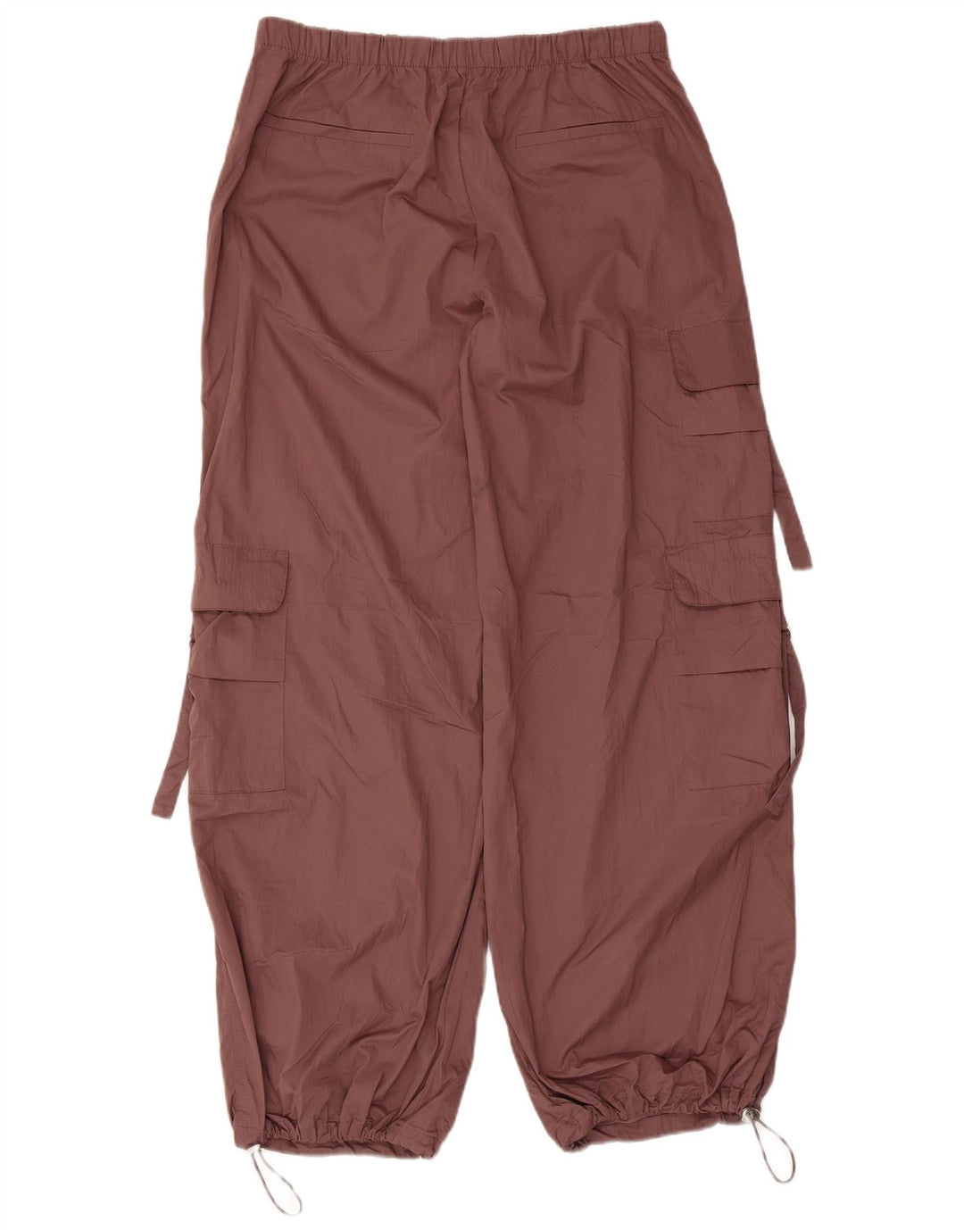 Zara Cargo-bukser med brede ben til kvinder Medium W28 L30 Brun polyester