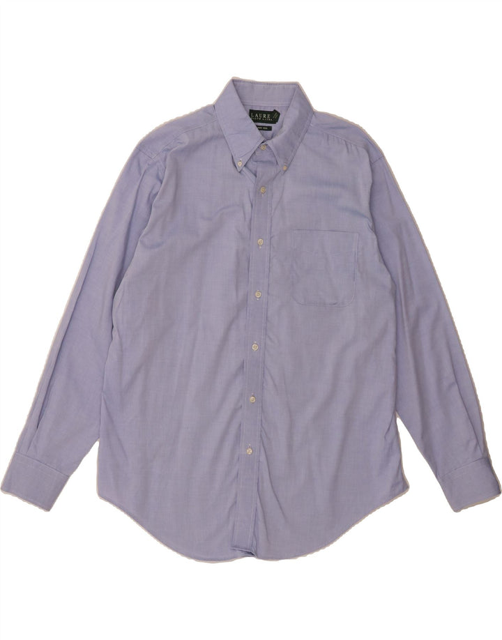RALPH LAUREN Mens Shirt Size 16 1/2 Large Blue Cotton Vintage Ralph Lauren and Second-Hand Ralph Lauren from Messina Hembry 
