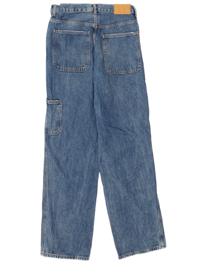 Zara Herre Cargo Straight Jeans EU 38 Small W30 L33 Navy Blue