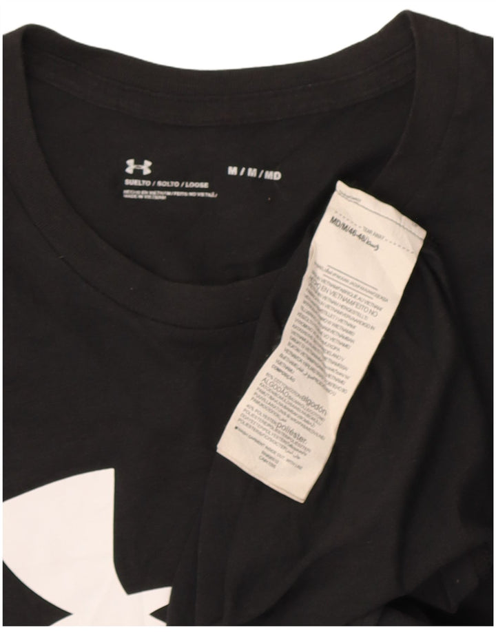 Under Armour Herre grafisk T-shirt Top Medium Sort Bomuld