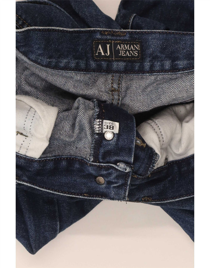 Armani Straight Jeans til mænd W38 L34 Marineblå Bomuld