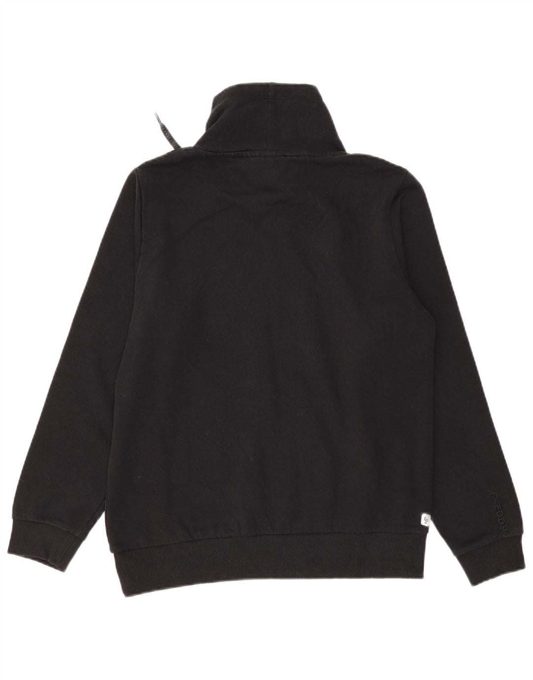 Freddy Dame Grafisk Sweatshirt Jumper UK 14 Medium Sort Bomuld