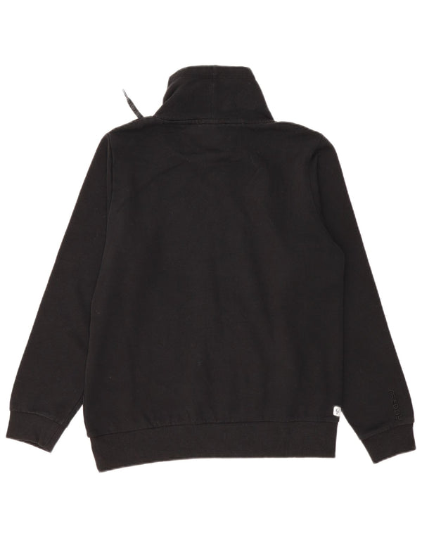 Freddy Dame Grafisk Sweatshirt Jumper UK 14 Medium Sort Bomuld