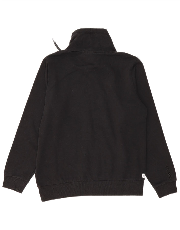 Freddy Dame Grafisk Sweatshirt Jumper UK 14 Medium Sort Bomuld