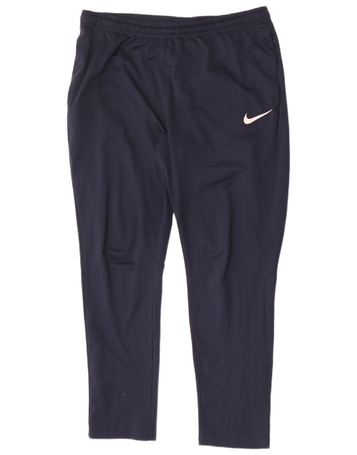 Nike herre Dri Fit træningsdragt bukser 2XL marineblå polyester