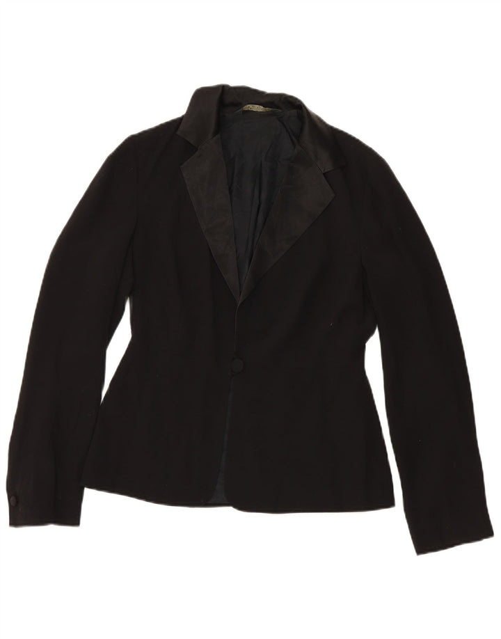 Laura Ashley Dame 1 Knap Blazer Jakke UK 12 Medium Sort