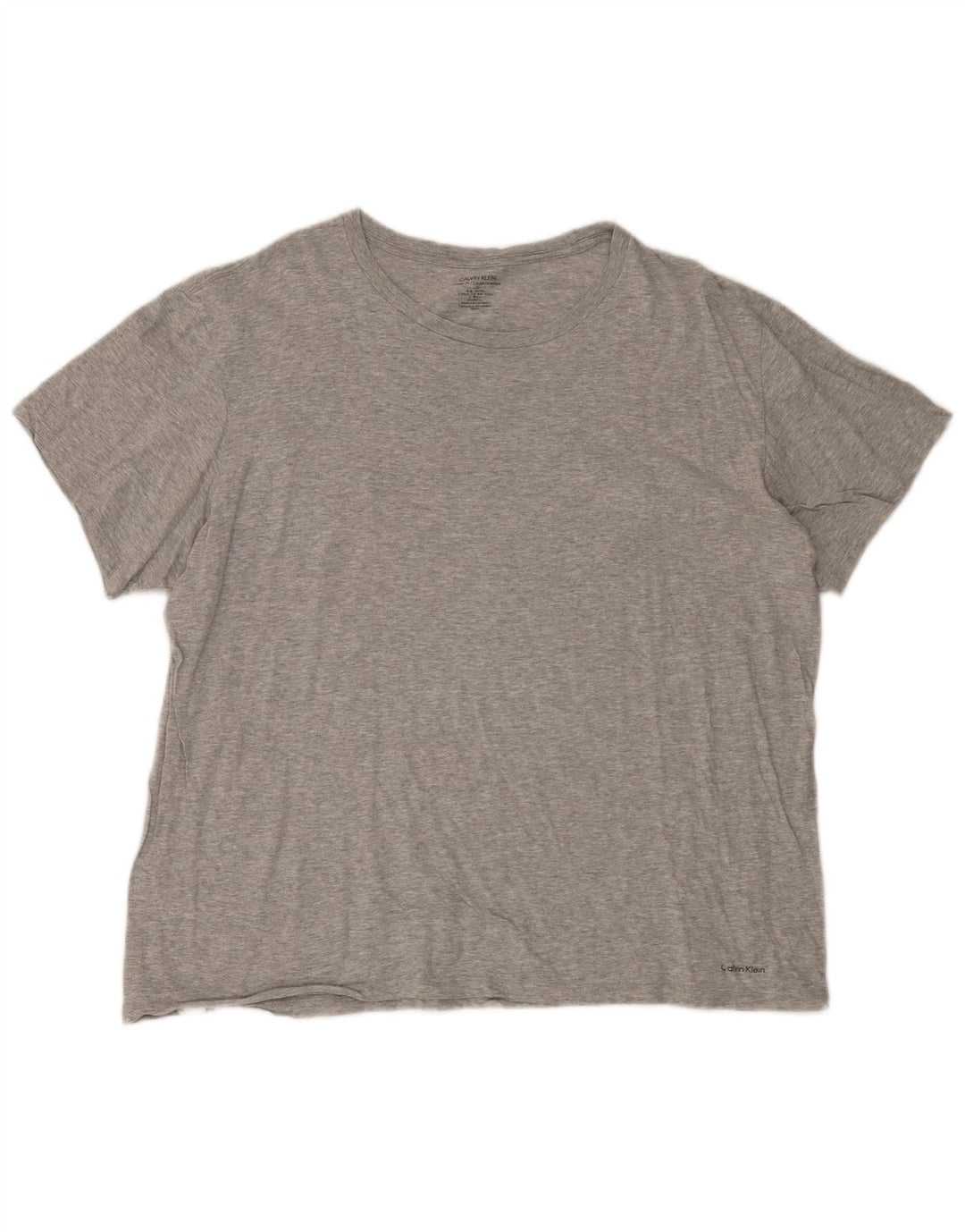 Calvin Klein Herre Classic Fit T-Shirt Top Stor Grå Flecked