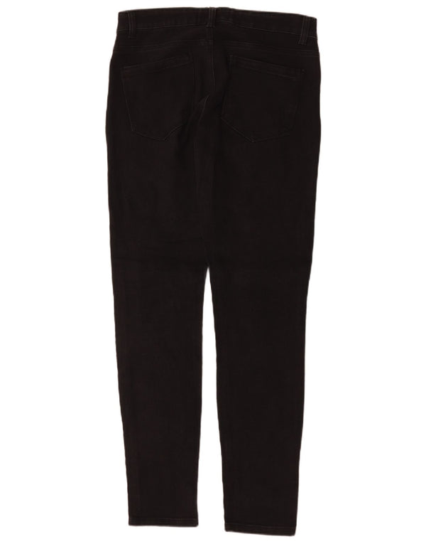 Zara Dame Skinny Jeans UK 14 Large W32 L31 Sort Bomuld