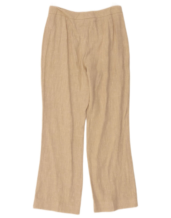 Sasha Dame Højtalje Lige Casual Bukser UK 12 Medium W30 L27 Beige