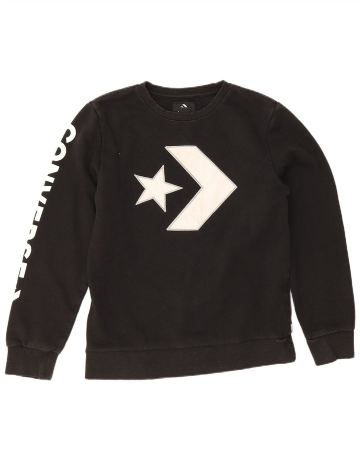 Converse Boys Grafisk Sweatshirt Jumper 13-14 år XL Sort