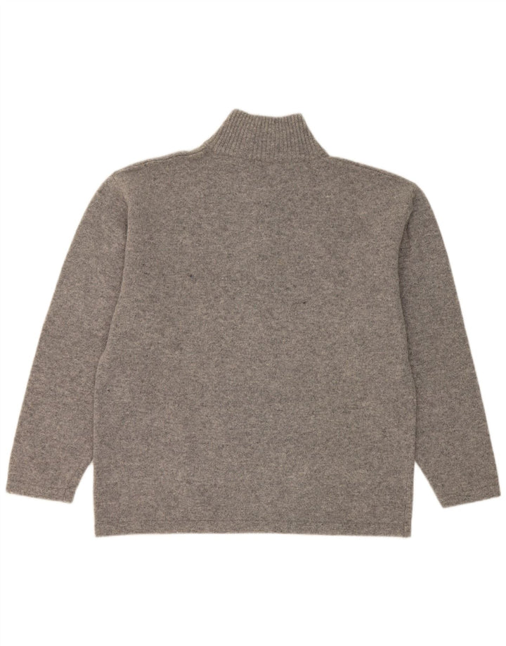 Kappa Herre Zip Neck Jumper Sweater 2XL Grå Flecked Virgin Wool
