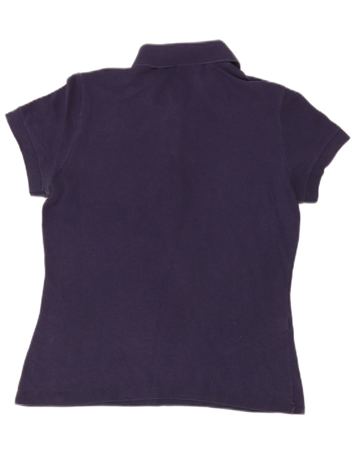 Lacoste Dame Polo Shirt Størrelse 42 Large Marineblå Bomuld